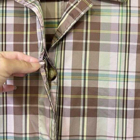 Gap plaid long trench water resistant raincoat - Picture 10 of 12